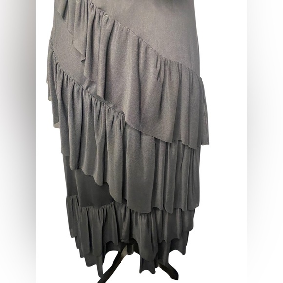 Torrid Midi Mesh Ruffle Surplice Dress - Picture 6 of 13